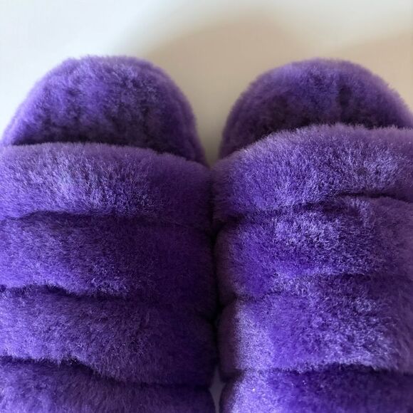 UGG Fluff Yeah Purple Slides Slippers Size 7 Women’s - Picture 10 of 12